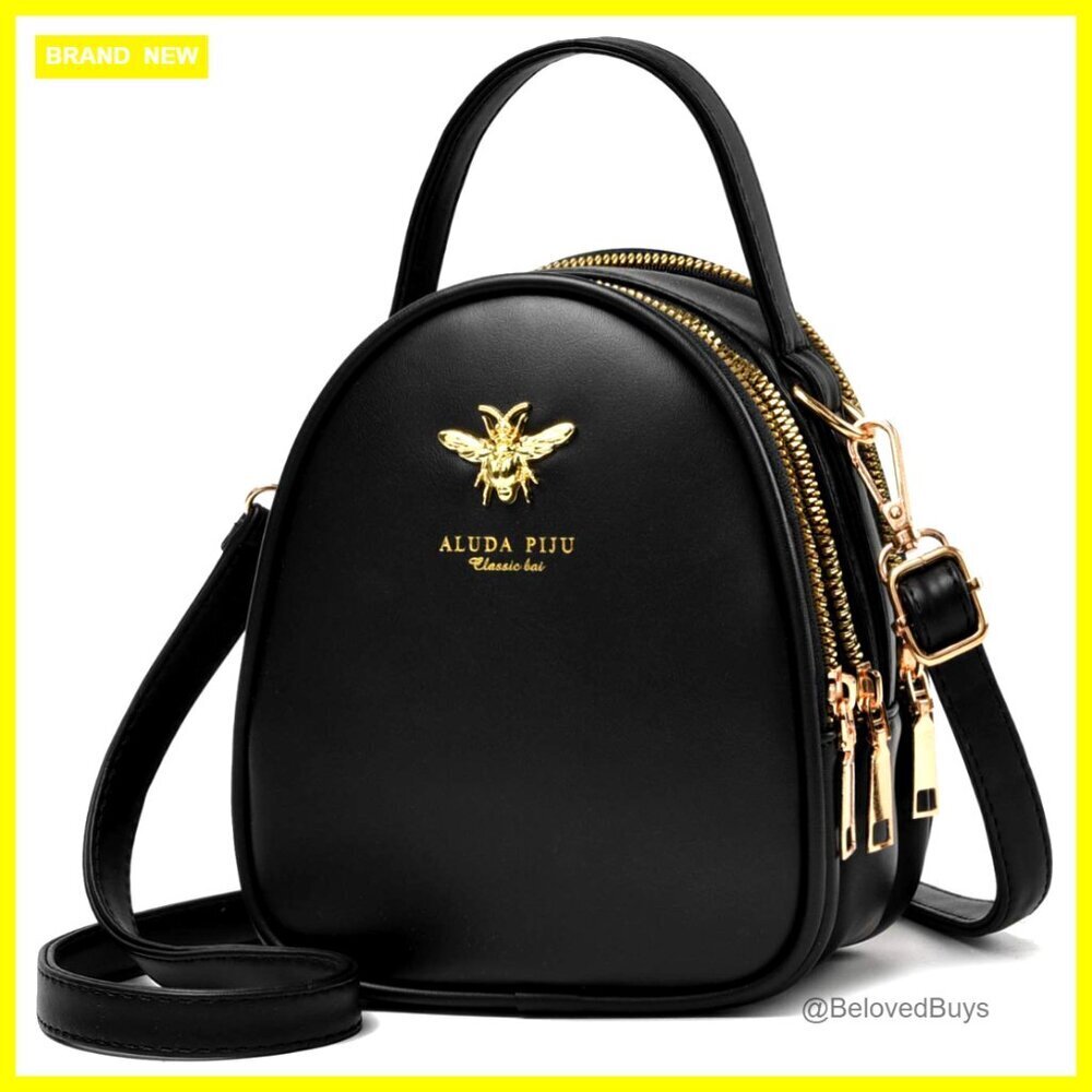 Small Crossbody Bag with Adjustable Strap, Faux Leather, Multi-Pocket Phone